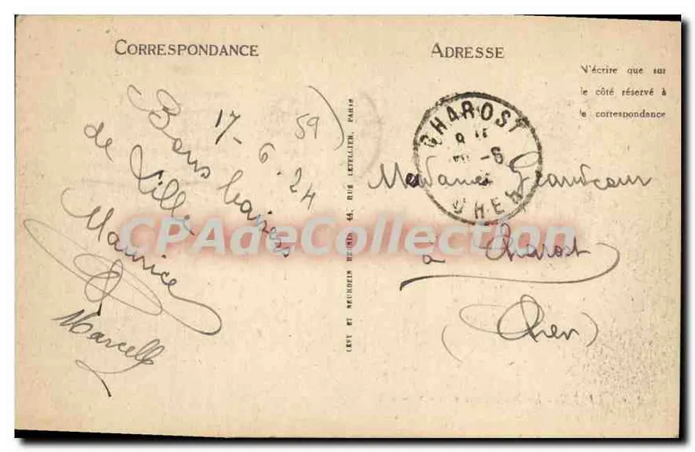 LILLE - O Boulevard Carnot - LL - 159 - Verso