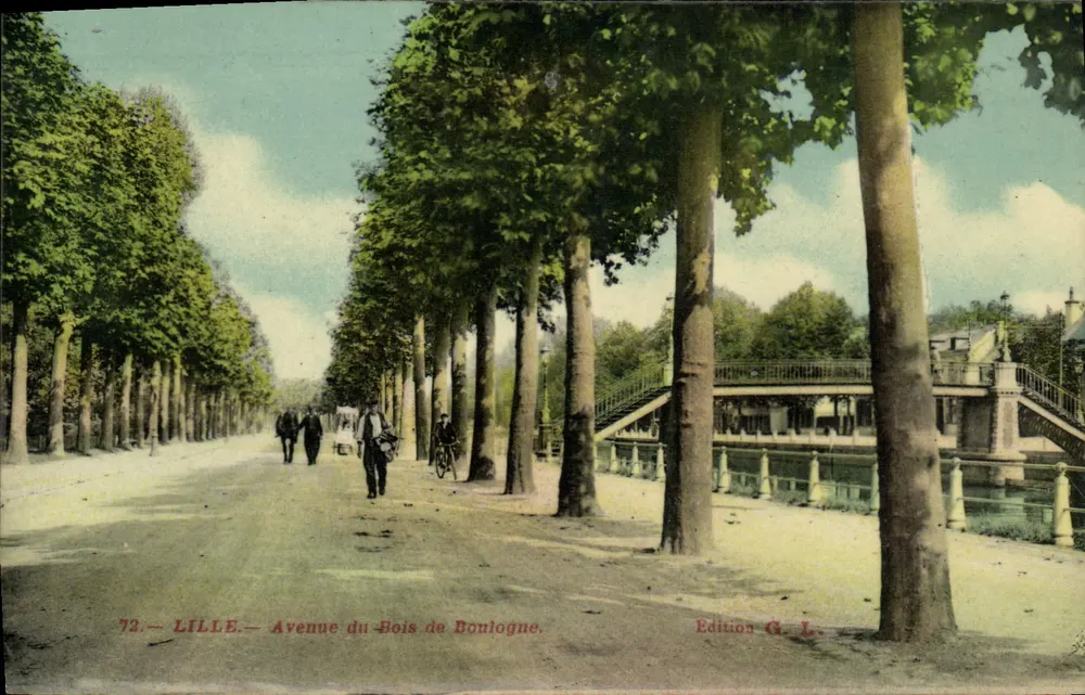 LILLE — Avenue du Bois de Boulogne — Éditions G. L. n°72 - Vorderseite
