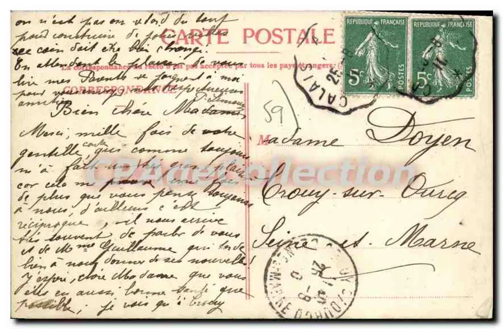 LILLE — Avenue du Bois de Boulogne — Éditions G. L. n°72 - Rückseite