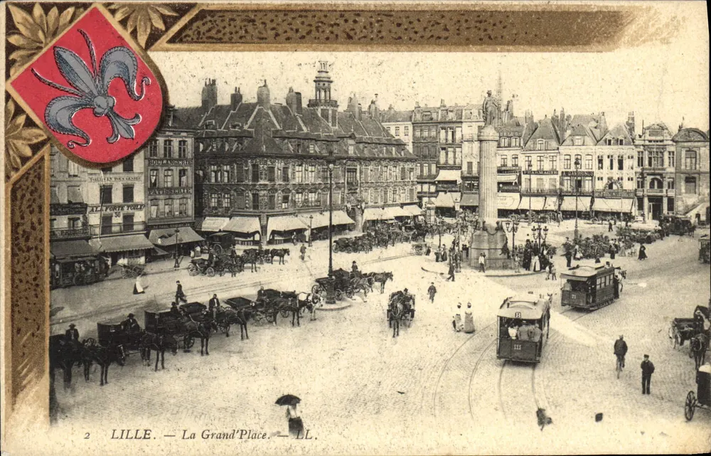 LILLE — A Grand'Place — LL. — L'Imprimerie Nouvelle Photographe, Paris - Frente