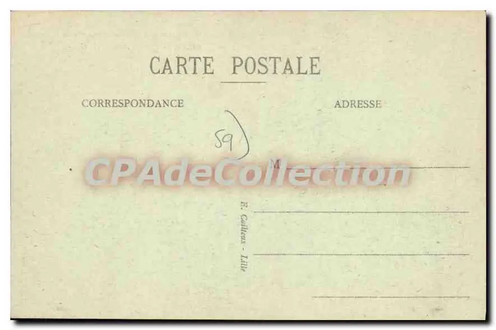 Ruínas da Grande Guerra 1914-1918 — LILLE - Rue de Paris - E. C. (série 2) - Verso