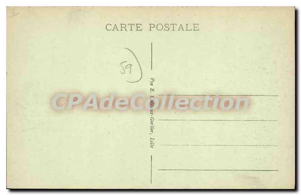 LILLE - Panoramablick auf die Rue Nationale - E. C. - Rückseite