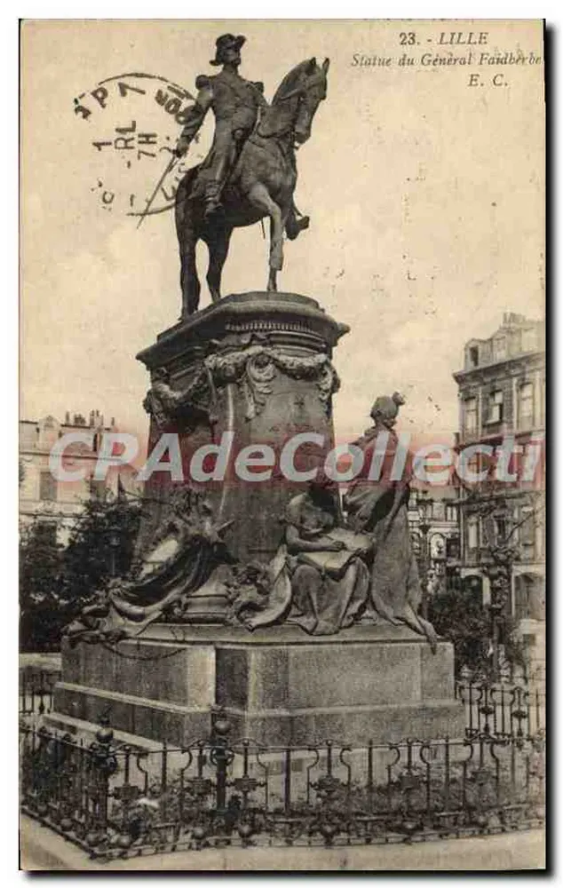 Estatua do Geral Faidherbe — Lille — E. C. - Frente