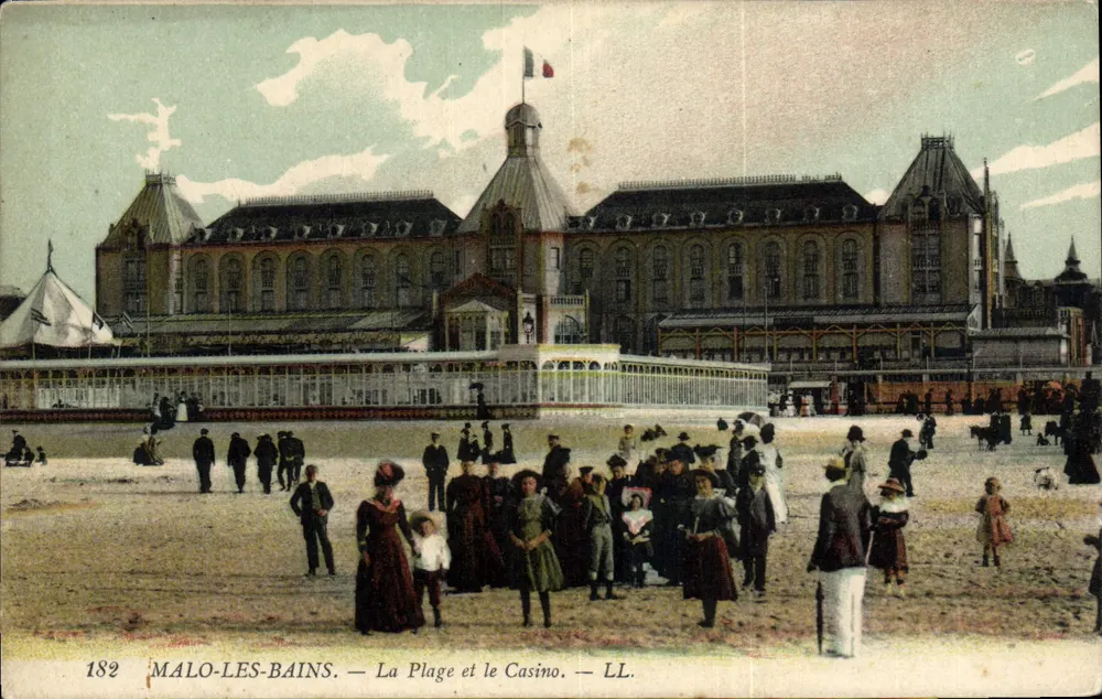 Malo-les-Bains — Der Strand und das Casino — LL. — N° 182 - Vorderseite
