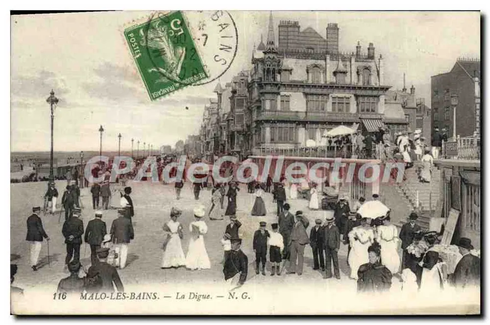 Malo-les-Bains — A Digue — N.G. - Frente
