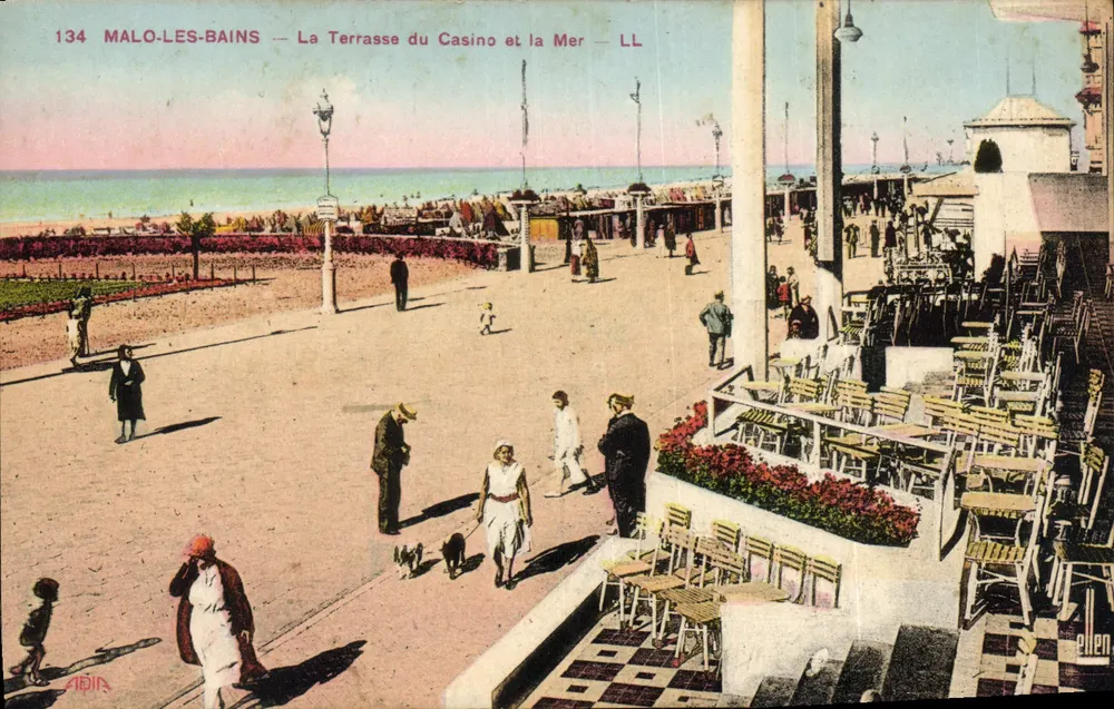 Malo-les-Bains — Ansicht der Kasinoterrasse und des Meeres — LL - Vorderseite