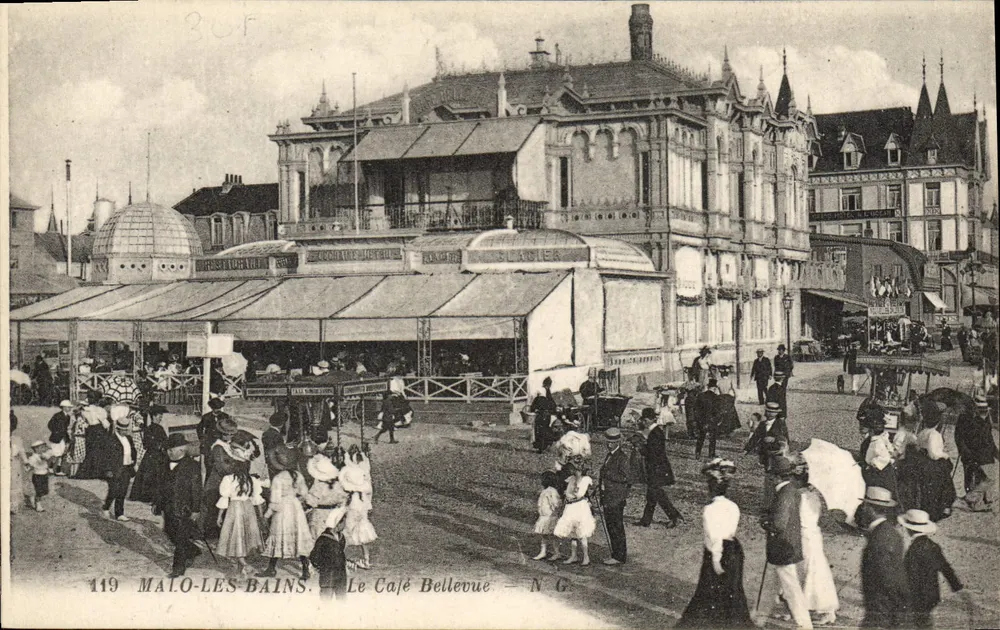 Malo-les-Bains — O Café Bellevue — N.G. - Frente
