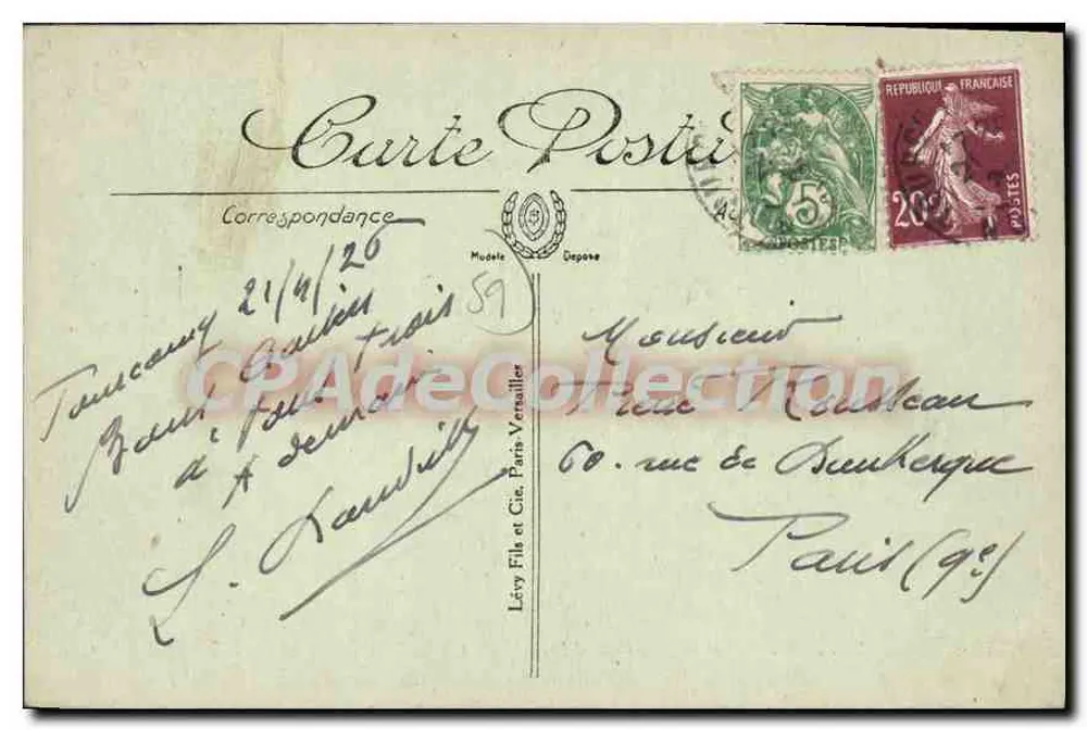 Tourcoing — Zamek hrabiego d'Espel — I.L. - Rewers