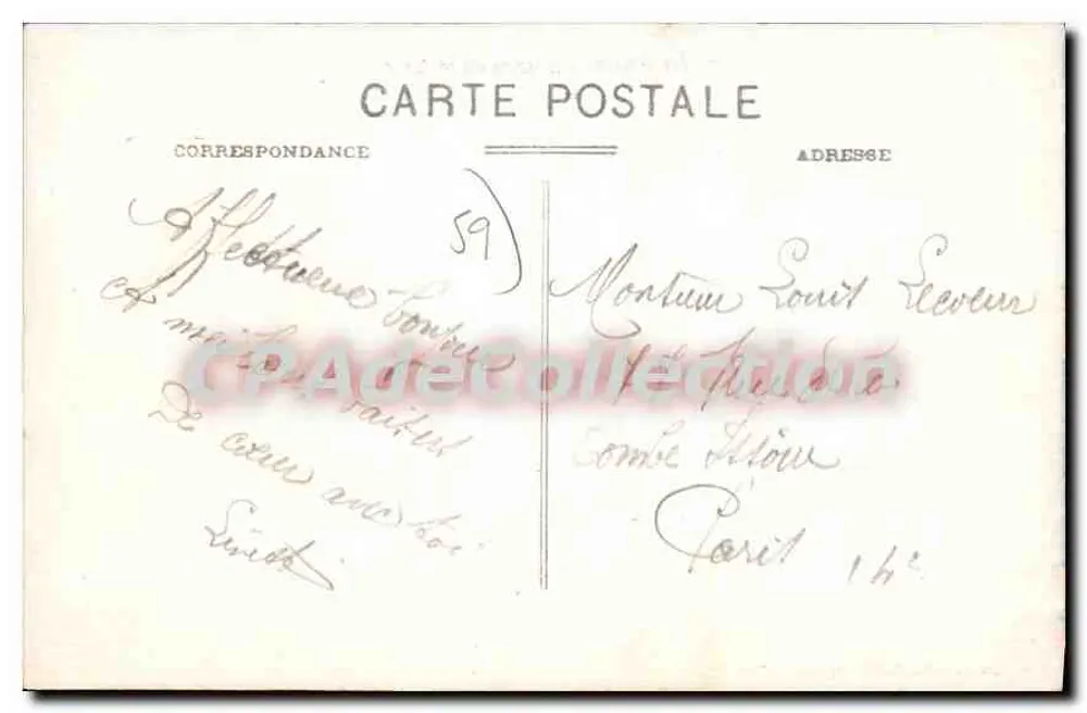 Cambrai - Avenida da Estação — vista urbana — A. Deflandre, editor. Hautmont, n°43 - Verso
