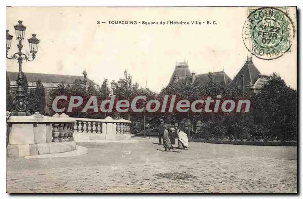 Tourcoing - Piazza del Municipio - E.C. - Recto
