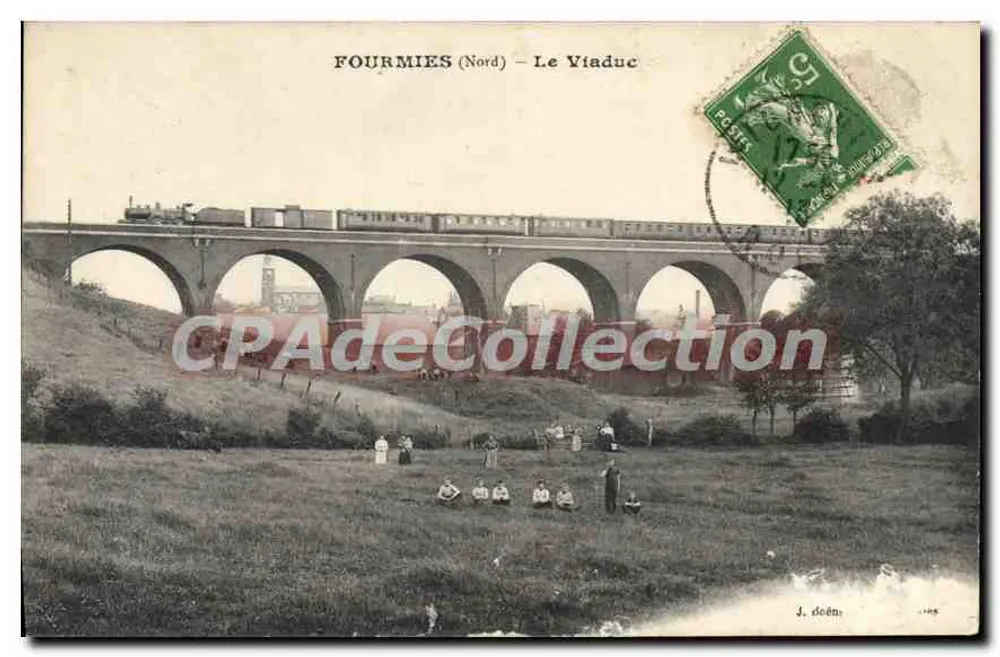 Fourmies (Nord) — O Viaduto — J. Doën - Frente