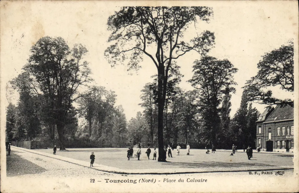 Tourcoing (Nord) - Praça do Calvário — B.F., Paris, n°22 - Frente