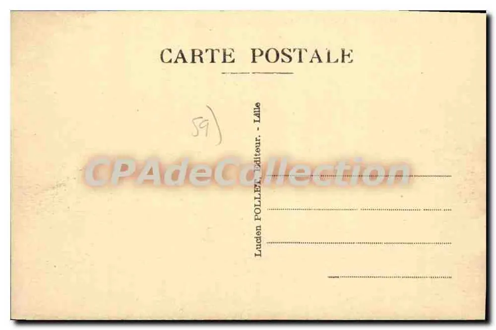 Mont-Cassel - Estatua del Mariscal Foch y el Jardín del Plateau — L.P. 101, editor Ludien Pollet - Reverso