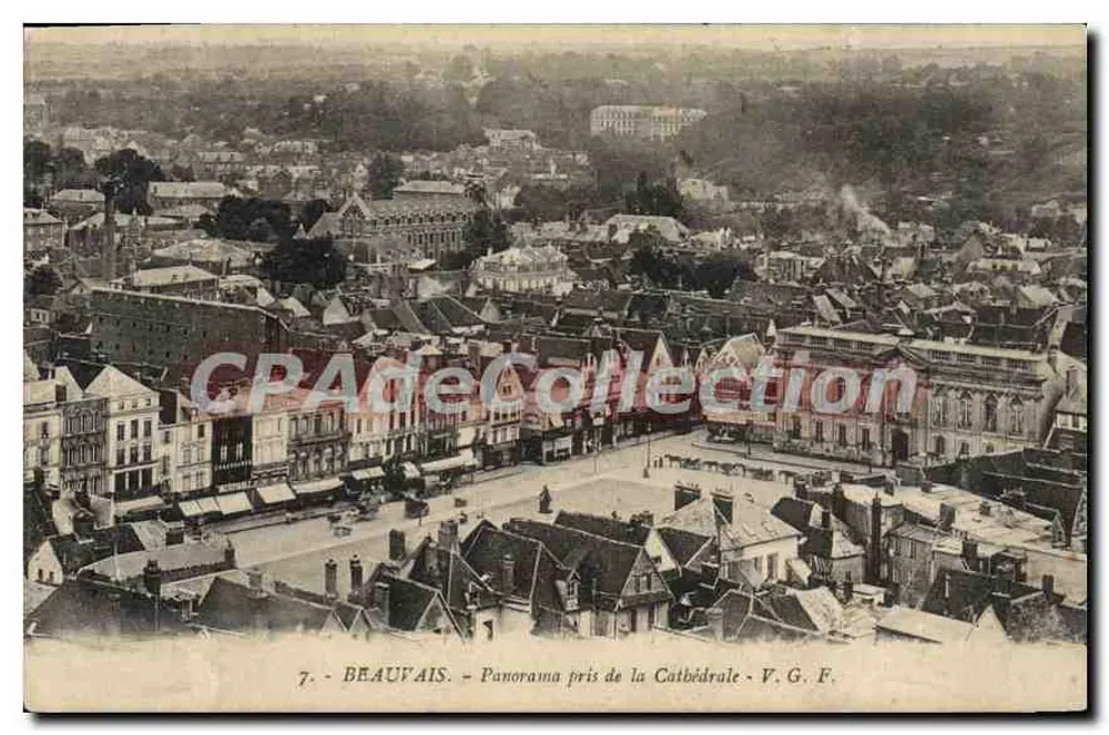 Beaufais — Panorama z katedry — V.G.F. - Awers