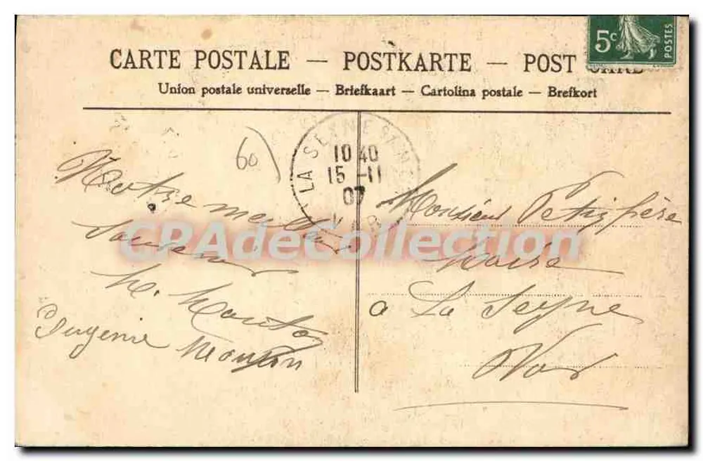 Clermont (Oise) — Porta Nointel — Bilhete postal antigo de Coleção - Verso