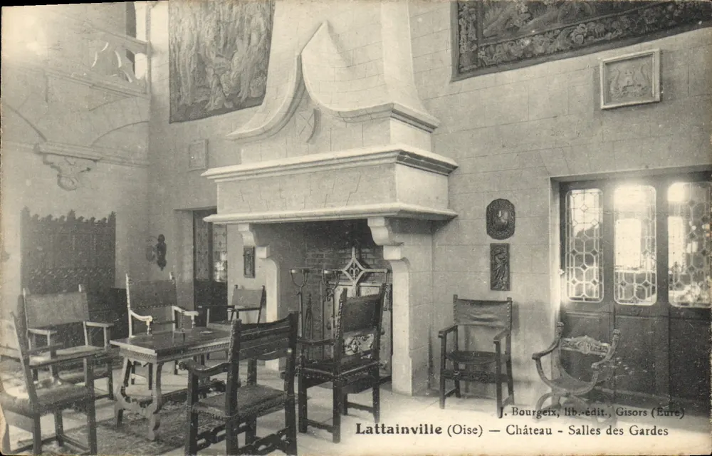 Lattainville (Oise) — Schloss — Wachzimmer — J. Bourgeix, Verlag, Gisors (Eure) - Vorderseite