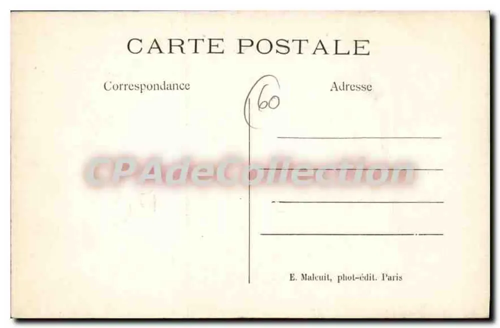 Die Ufer der Oise — Ein pittoreskes Eckchen — E. M., n°720 - Rückseite