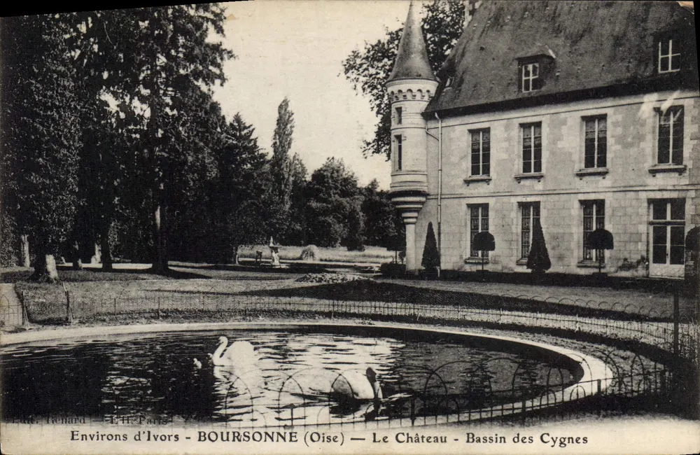 Boursonne (Oise) — Das Schloss — Schwannenteich — Verlag Renard — 41 H. Paris - Vorderseite
