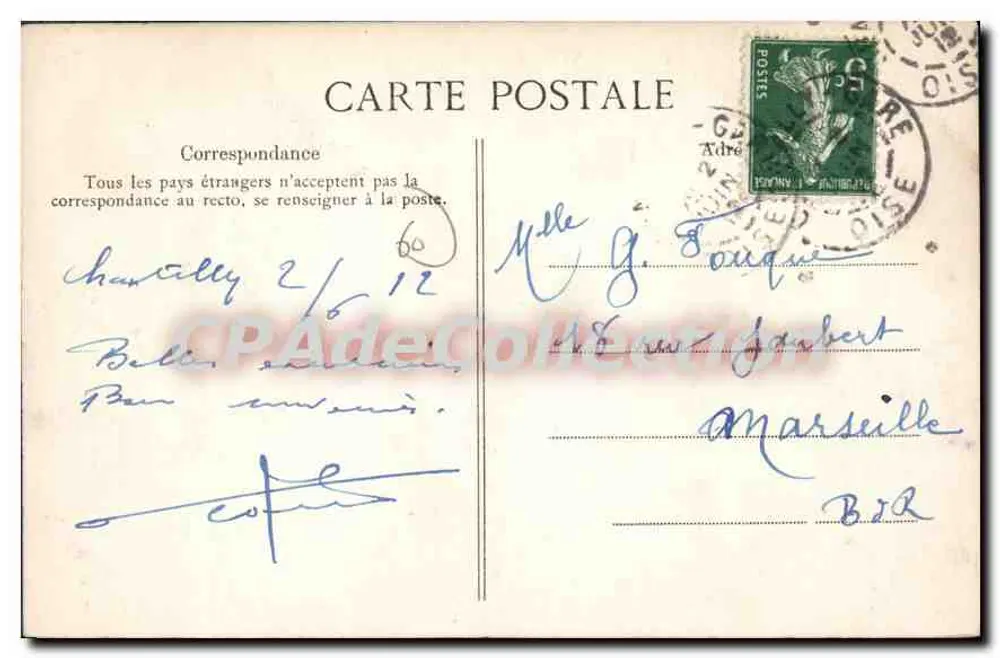 Chantilly — Canal tomado no Octroi — n°42 - Verso