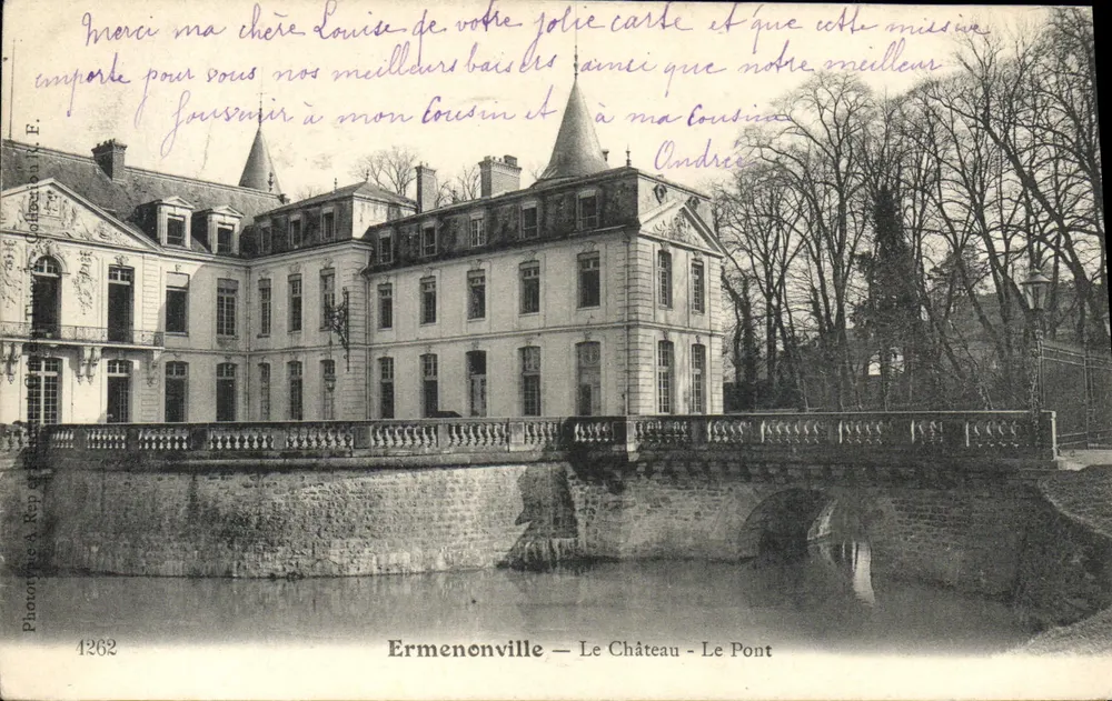 Ermenonville — Il Castello — Il Ponte — Fototipia A. Rep. & Cie, n° 4262 - Recto