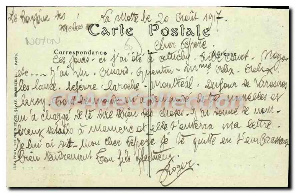 Notre-Dame de Visé — Zentrale Place nach der Sieges — Visé Paris N° 876 - Rückseite