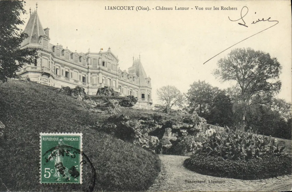 Liancourt (Oise) - Schloss Latour - Blick über die Felsen - Yundenhove, Liancourt - Vorderseite