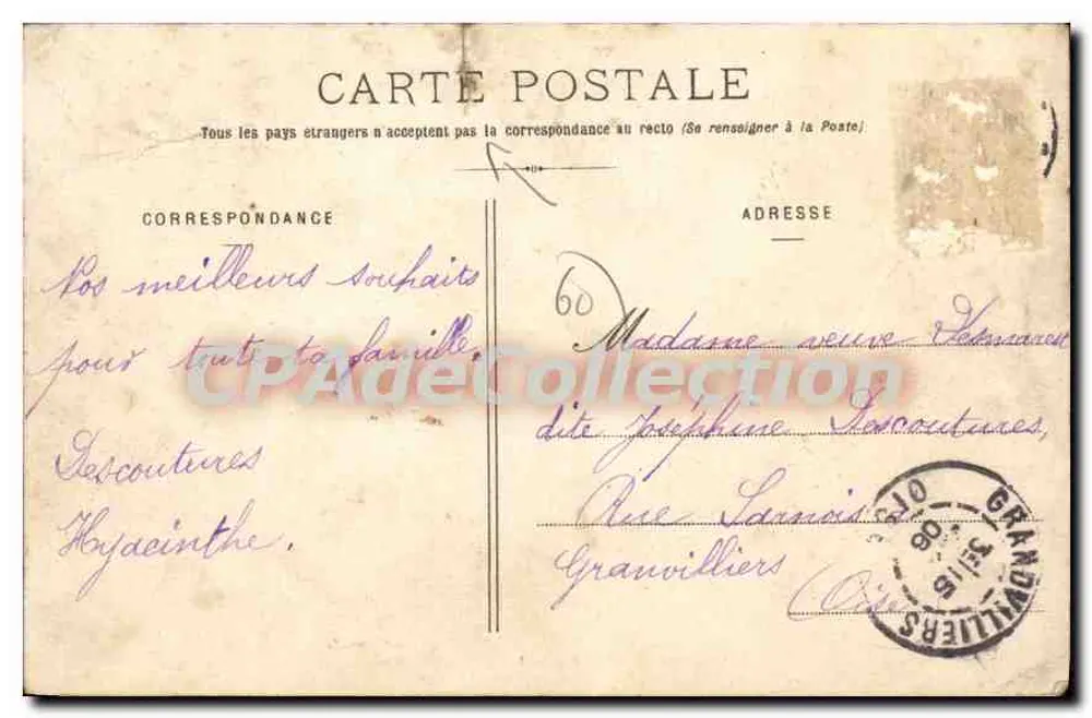 Breteuil - A Rue das Escolas e a Escola Comunal — Imp. A. Bouteille - Verso
