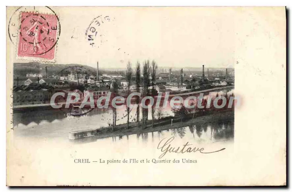 CREIL — La punta de la Isla y el Barrio de las Fábricas — A. Marcel & Cie, Creil - Anverso