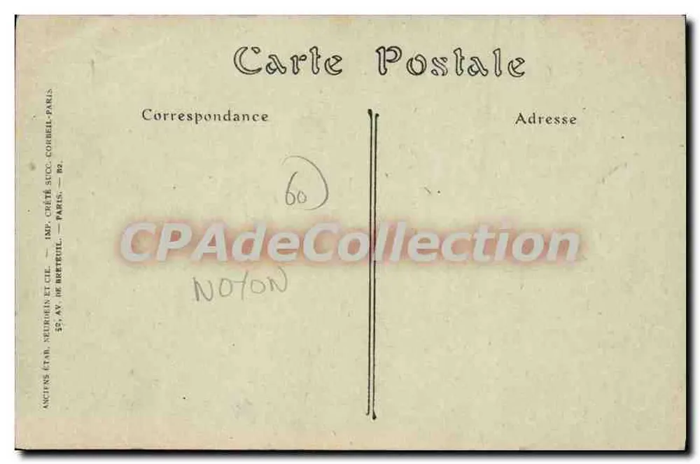 Noyon (Oise) — Escritório de câmbio durante a ocupação alemã (março de 1917) — YRD PROE, N° 881 - Verso