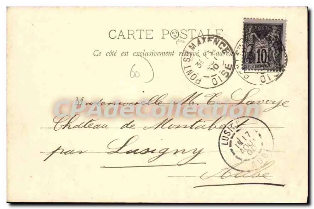 Castelo de Montlévéque, perto de Senlis (Oise) — editor Vignon, 1908 - Verso