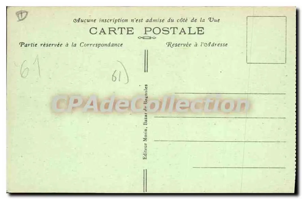 O Chalet — Estação Termal de BAGNOLES-de-l'ORNE — Editor Morin, Bazar de Bagnoles - Verso