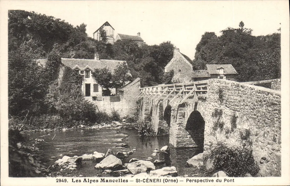 As Alpes Mancelhas — St-CÉNERI (Orne) — Perspectiva do Ponte - Frente