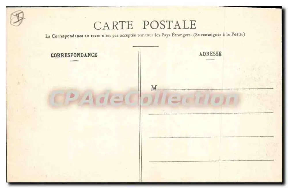 Flers - Rathaus - Ansicht des kleinen Teichs — J. Alleaume-Morel, Verlag, Flers (Orne) - Bronze-Medaille, Paris 1906 - Rückseite