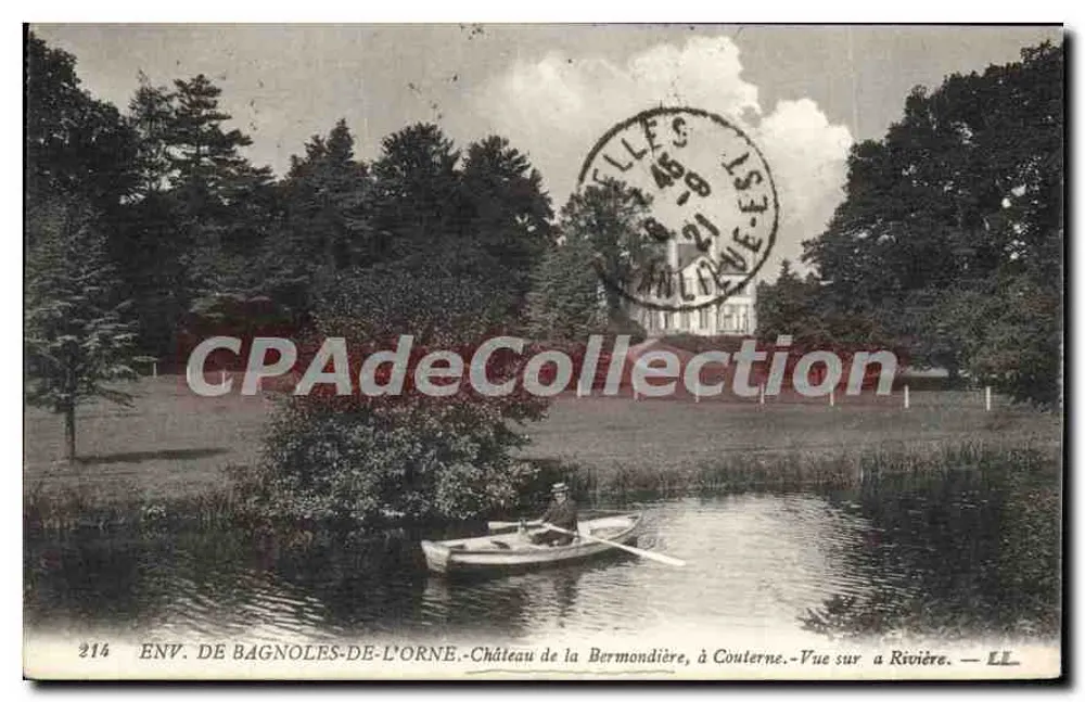 Envio de Bagnoles-de-l'Orne — Castelo da Bermondière, em Couterne — Vista sobre o rio - Frente