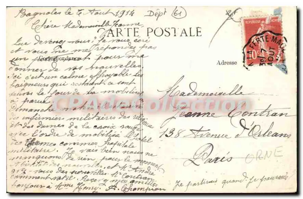 Tessé-la-Madeleine — Allgemeiner Blick vom Janoltn-Unterschlupf — B.D. n°24 - Rückseite