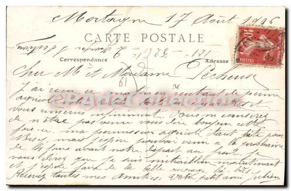Arredores de MORTAGNE - Castelo de Blavou — Marchand e Gilles, ed. - Mortagne - Verso