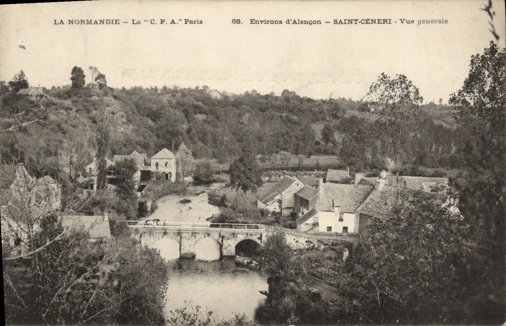 Saint-Céneri — Arredores de Alençon — Vista geral — A C.P.A. Paris, n°68 - Frente