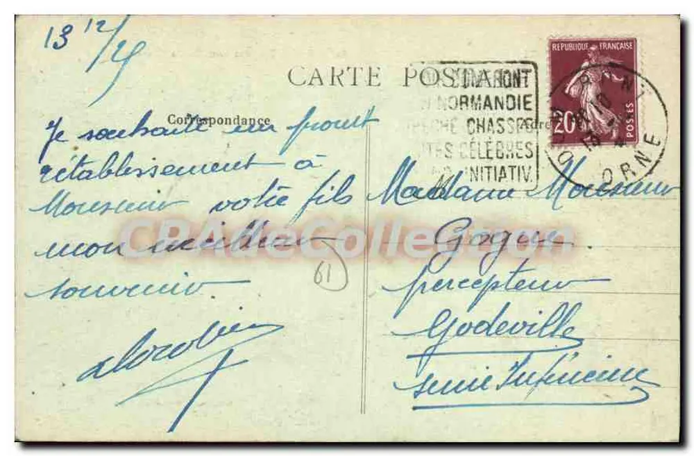 Domfront — Uma torre do Castelo — A Normandia — Fot. Ed. Fiers - Verso