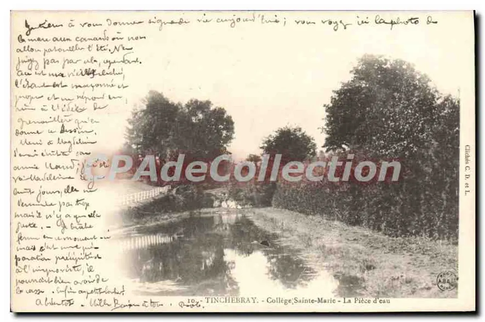 Tinchebray - Colégio Sainte-Marie - A Pequena Lagoa — editor C. B. et L. - Frente