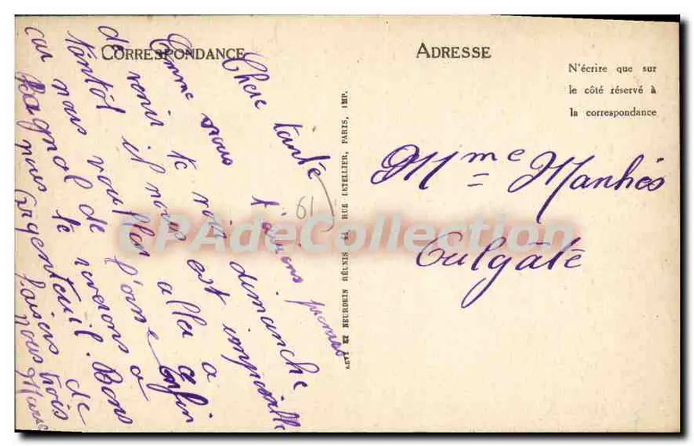 La Trinité-des-Lettiers (Orne) — O Castelo - Lago — Édition Taranne - Gacé (Orne) - Verso