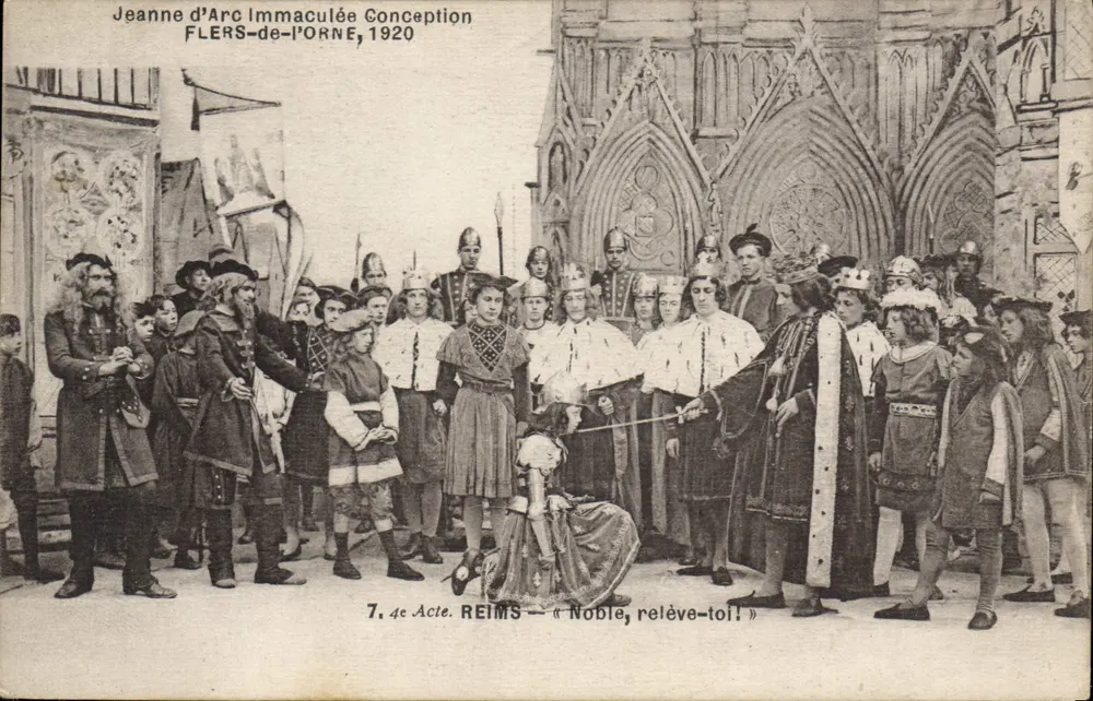Joana d'Arc Imaculada Conceição — Flers-de-l'Orne, 1920 — 7º Ato, Reims — « Nobre, levante-se! » - Frente