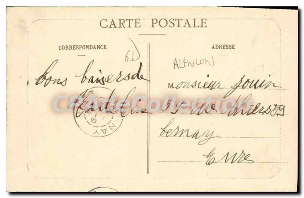 Normandia — Coiffe e Costume dos arredores de Alençon — PRS n°117 - Verso