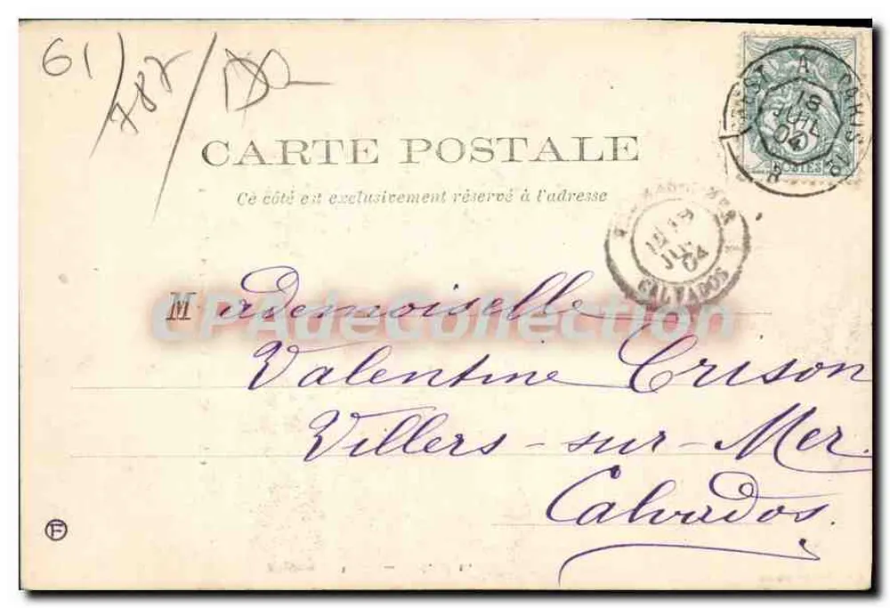Carrouges (Orne) — O Castelo — Editor: L. Hébert, n° 187 - Verso