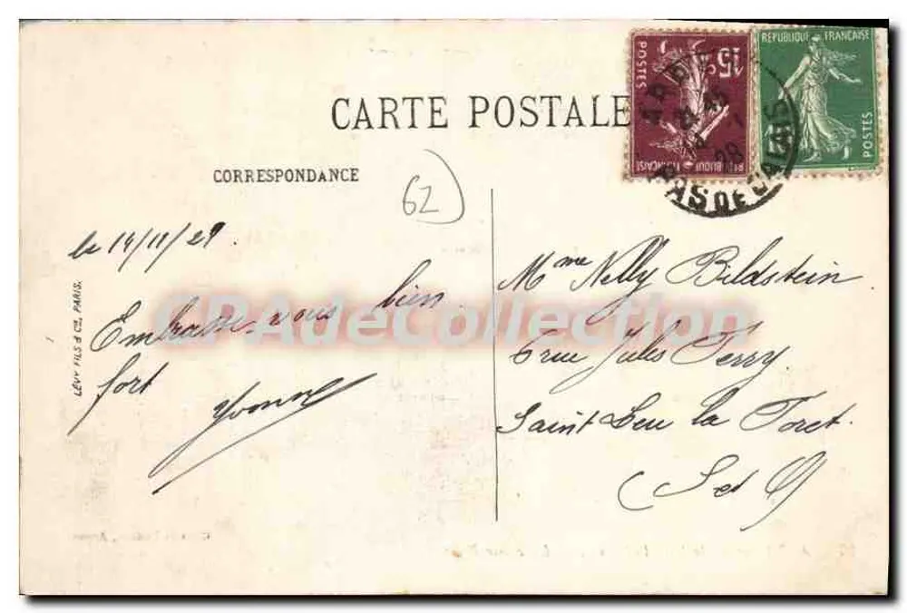 Arras vor dem furchtbaren Krieg — La Petite Place — Charles Ledieu, Arras - Rückseite
