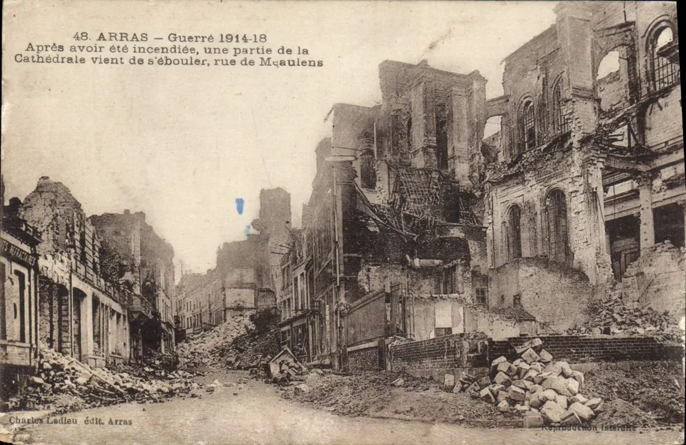 Arras — Ruines de la cathédrale après la guerre 1914-18 — Charles Ledieu, édit. Arras - Vorderseite