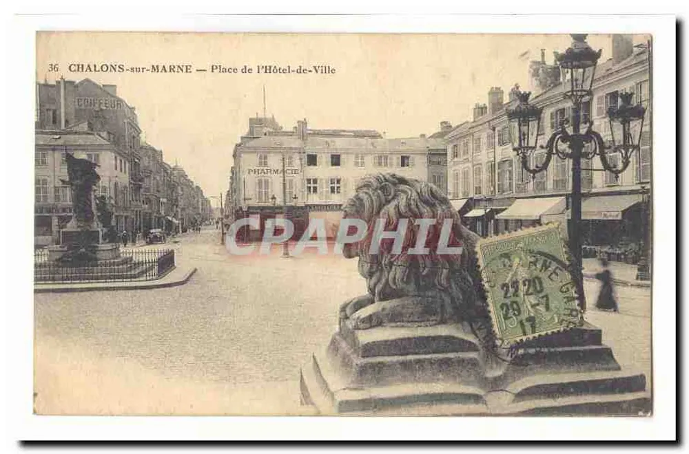 Chalons-sur-Marne — Place de l'Hôtel-de-Ville — n° 36 - Vorderseite