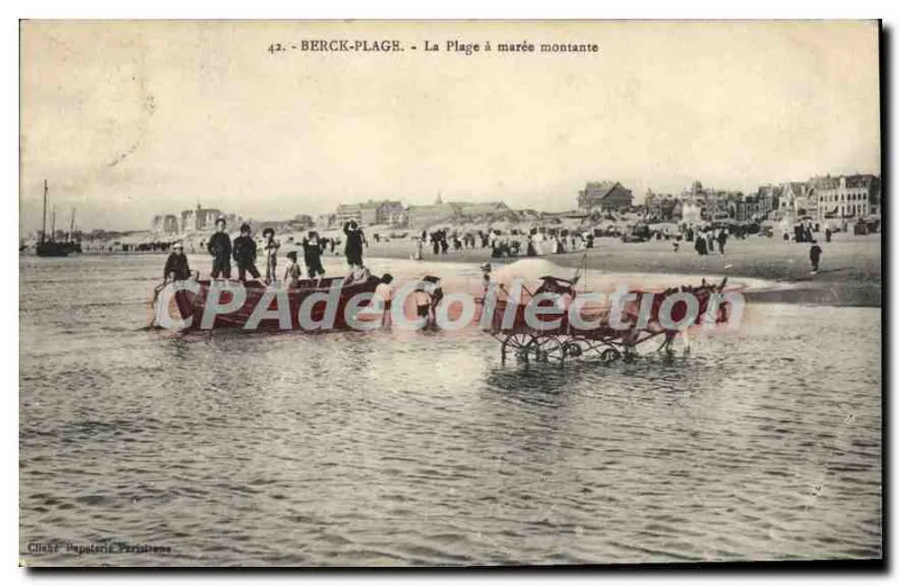 Berck-Plage — A Praia com maré alta — Cliché Impérial Parisiens - Frente