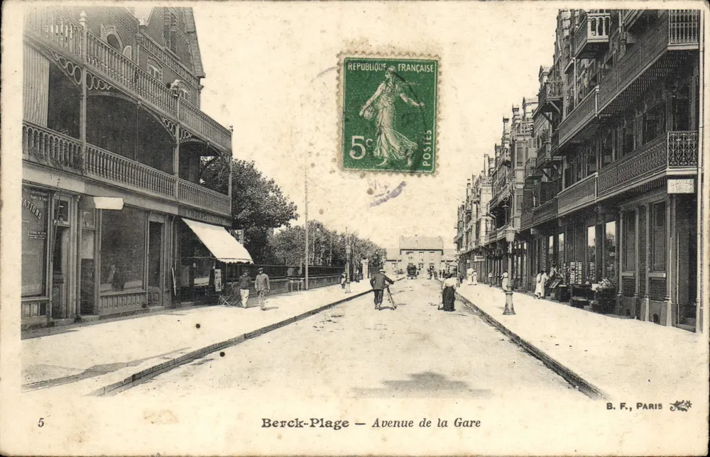 Berck-Plage — Avenida da Estação — B.F., Paris - Frente