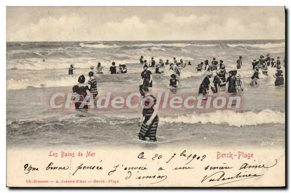 Os Banhos de Mar — Berck-Plage — Ch. Bresson — A. Jeanne d'Arc - Frente