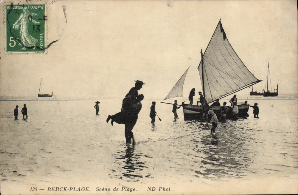 Berck-Plage — Cena de Praia — ND Fot. n°130 - Frente